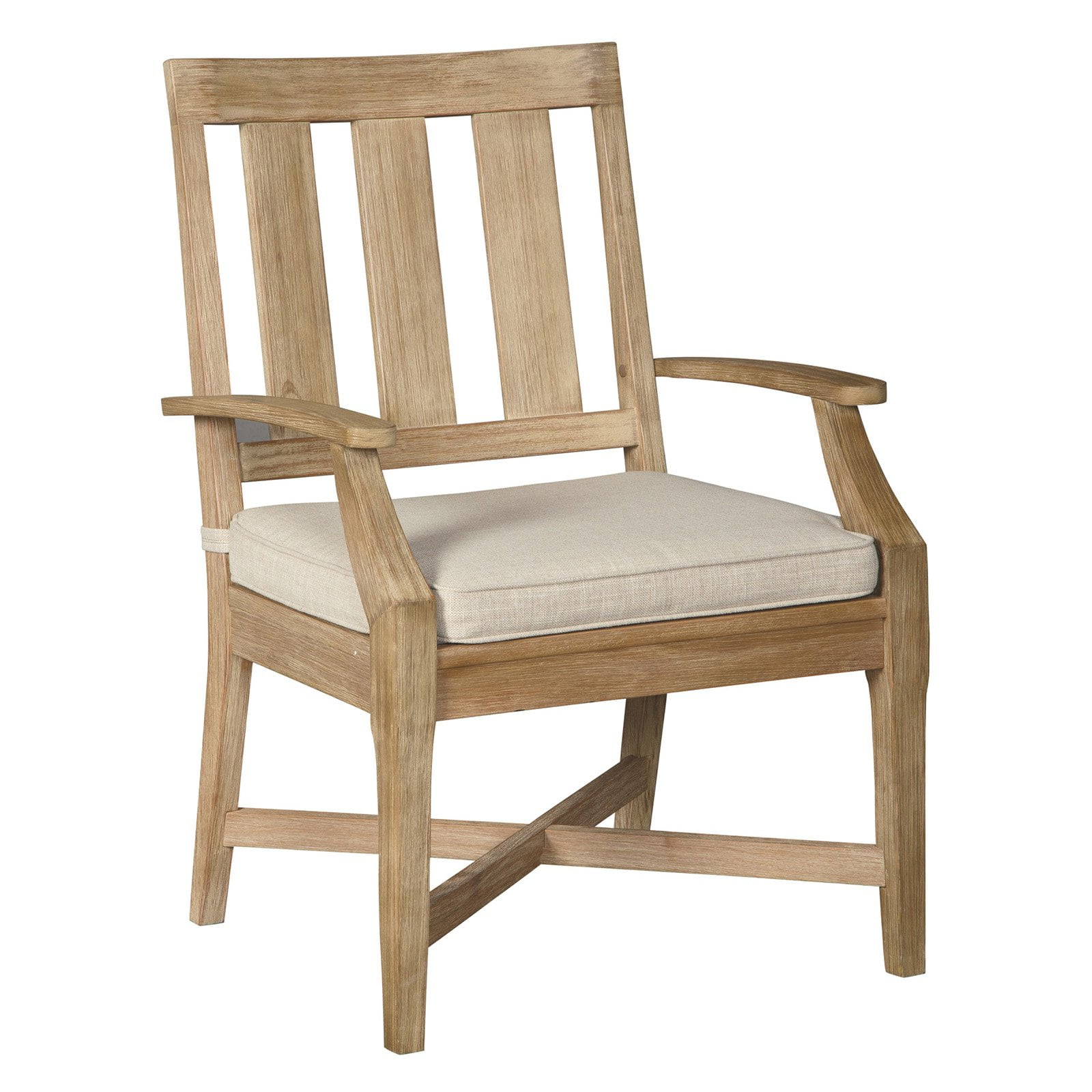 Signature Design by Ashley Clare View Eucalyptus Wood Patio Dining Arm