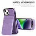 thumbnail image 3 of VENINGO Wallet Case for iPhone 13 & iPhone 14 with Card Holder Slots PU Leather Kickstand Magnetic Lock Lightweight Shockproof Full Body Protective Cover for iPhone 13 & iPhone 14, Purple, 3 of 8