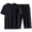 Black, variant on KKBOTIVE Men's Outfit Set Solid Color Round Neck T Shirt Top and Shorts Pants Set Summer Mens Sweatsuits, Black Size: XXXL