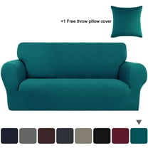 PiccoCasa Stretch Spandex Armchair Sofa Slipcover, Peacock Blue Medium