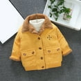 thumbnail image 5 of AherBiu Toddler Boys Clothes Corduroy Fleece Lined Winter Jackets for Little Boy Button Down Lapel Coats, 5 of 6