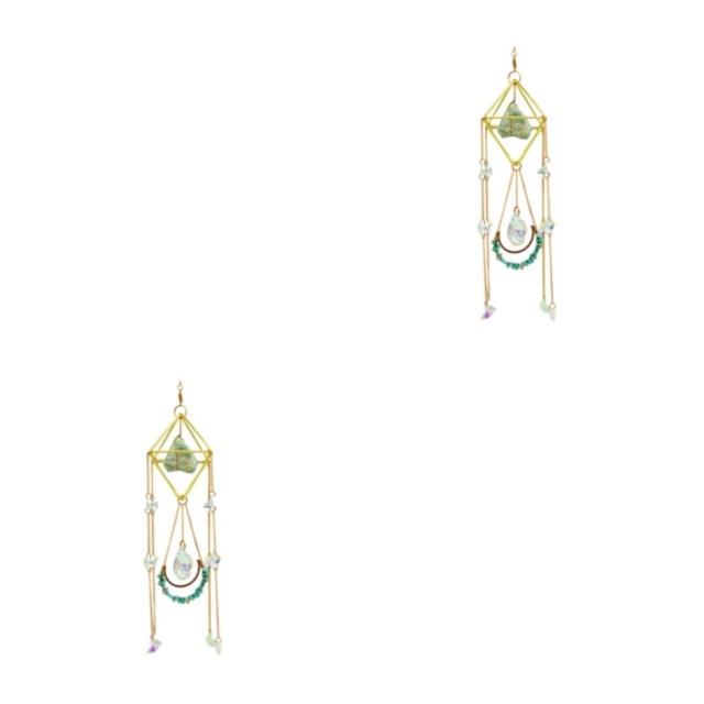Naiovety Colgante Suncatcher de cristal iris Gota Prismas Carillón de viento Decoración colgante Tipo 13 2piezas
