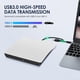 thumbnail image 4 of Unidad Externa de CD DVD +/-RW, USB 3.0 y USB-C Reproductor PortáTil de Grabadora de CD y DVD ROM Lector Escritor Regrabador Unidad de Disco,, 4 of 5