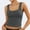 Dark Gray, variant on Woman Tank Top Crop Tops for Women Square Neckline Crop Tank Cute Fitted Ribbed Knit Bow Lace Camisole Square Neck Going Out Basic Top for Women Womens Basic Tops White M
