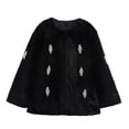 thumbnail image 1 of Imperméable pour Femmes, Veste Courte Douce à Manches Longues Noire, 1 of 6