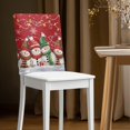 thumbnail image 2 of TSOVTHRID Snowman Christmas Light Print Chair Back Protector Dining Room Chair Cover Removable Stretch Polyester Fabric Chairs Back Slipcovers Cover for Kitchen Hotel Party Christmas Decor, Set of 4, 2 of 7