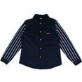 thumbnail image 2 of Kayannuo Baby Boy's Clothing Fall Winter Teen Baby Kids Boys Long Sleeve Stripe Fastener Gentleman Shirt Tops Clothes, Navy, 2 of 9