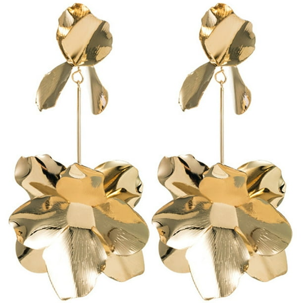 KAKOWELY 1 par de pendientes de temperamento para mujer, exquisitos pendientes colgantes con forma de flor.