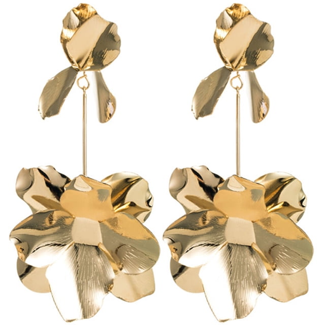 KAKOWELY 1 par de pendientes de temperamento para mujer, exquisitos pendientes colgantes con forma de flor.