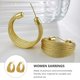 thumbnail image 3 of unbranded 2Pares Aretes Colgantes Dorados Para Mujer Ideales Para Regalo Y Uso Diario, 3 of 8