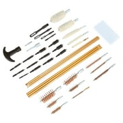GunMaster 42 Piece Brass Deluxe Universal Cleaning Kit in Wooden Case for All Calibers