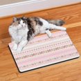 thumbnail image 2 of Boho Retro Floral Pet Feeding Mat-Abstract Art Pattern Absorbent Pet Placemat for Food and Water Bowl, with Waterproof Rubber Backing, Quick Dry Water Dispenser Mat for Dog and Cat (12"x20"), 2 of 7