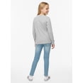 thumbnail image 5 of Wonder Nation Girls Graphic Queen Crest Tee with Long Sleeves, Sizes 4–18, 5 of 8
