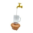 thumbnail image 4 of simhoa Tabletop Waterflow Decoration Feng Shui Water Collection Centerpiece with Light Waterfall Ornament for Entrance Desk Gold Faucet, 4 of 8