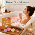 thumbnail image 4 of OrientLeaf Bath Bombs Gift Set – Heart-Shaped Floral Scent Bath Bombs, Relaxing Aromatherapy & Vegan Self-Care, Relaxing Spa Gift for Women, 6 × 2 oz, 4 of 9