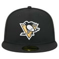 thumbnail image 2 of Men's New Era Black Pittsburgh Penguins Core 59FIFTY Fitted Hat, 2 of 6