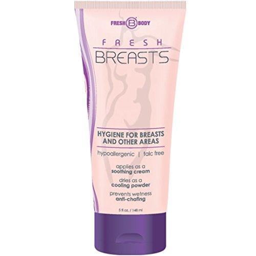 Fresh Breasts Anti Chafing Deodorant Lotion to Powder, 3.4oz - Anti Chafe Cream Whole Body Deodorant for Women, Inner Thighs & Areas that Sweat, No Talc, Aluminum and Fragrance