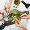 thumbnail image 4 of Zoo Cutting Board, Leopard Panthera Pantus on Tree Nature Reserve Botswana Carnivore Animal, Tempered Glass Cutting and Serving Board, Wine Bottle Shape, Green Pale Brown White, by Ambesonne, 4 of 5