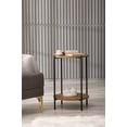 thumbnail image 6 of ABAHome  Pera Round End Table Two-Tier Coffee Table 17 1/2 " by 25 " height for Living Room, Bedroom, Office, Steel Frame, Rustic Brown and Anthracite, 6 of 7