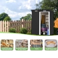 thumbnail image 4 of 5 x 3 FT Cobertizo de Almacenamiento Exterior con Puerta Simple,Ventanillas de Ventilación Blancas y Cerradura para Almacenamiento en Patio Jardín Trasero, 4 of 8