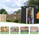 thumbnail image 4 of 5 x 3 FT Cobertizo de Almacenamiento Exterior con Puerta Simple,Ventanillas de Ventilación Blancas y Cerradura para Almacenamiento en Patio Jardín Trasero, 4 of 8