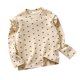 thumbnail image 4 of Camisa de niña con estampado floral de otoño e invierno, camiseta de niña con mangas voladoras, camiseta de otoño para niña, camisa de niña con mangas voladoras a juego, 4 of 6
