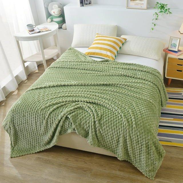 Savings! Gspmoly Solid Color Flannel Blanket Gift Gift Velvet Conditioning Blanket Casual Cover Blanket Solid Color Blanket 78.74X47.24 Inches Savings
