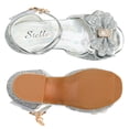 thumbnail image 5 of Stelle Girls Sparkly Princess Low Heels Sandals,Silver, 5 of 5