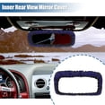 thumbnail image 2 of Bling Car Mirror Accessories Charm Shining Car Rear View Mirror Decorative Cover Faux Crystal Rhinestone for Women Blue, 2 of 6