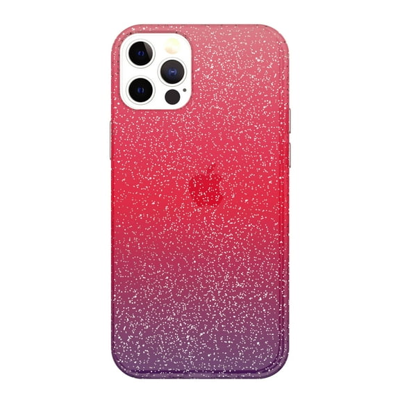 Open Box onn. Purple and Pink Glitter Ombre Phone Case for iPhone 12 Pro Max