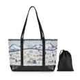 thumbnail image 7 of FORMRS Canvas Laptop Tote Bag for Women with 15.6" Computer Compartments Shoulder Handbag, Light Blue Mountain, 7 of 7