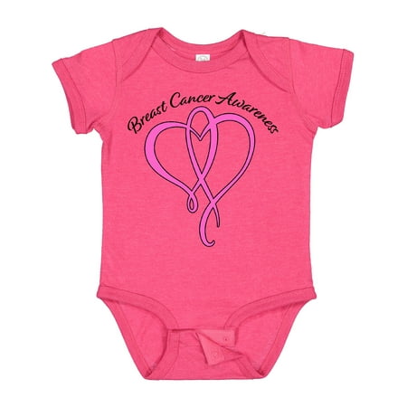 

Inktastic Breast Cancer Awareness with Pink Ribbon Heart Boys or Girls Baby Bodysuit