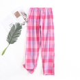 thumbnail image 5 of Womens Pajama Sets 2 Piece Cotton Plaid Pjs Long Sleeve Sleepwear Christmas Button Down Lounge Set, 5 of 9
