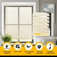thumbnail image 2 of LazBlinds Cordless 1" Vinyl Horizontal Mini Blinds, Light Filtering Blinds for Windows, Blinds and Shades for Windows Size 26 1/2" W x 64" H, Beige, 2 of 6