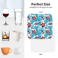thumbnail image 6 of Vsdgher Hawaiian Style Leather Coasters for Drinks, Durable Drink Coasters 4 Set for Tabletop Protection, Luxurious Home Décor and Housewarming Gift ( {designName})Square, 6 of 6