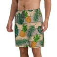 thumbnail image 2 of Disketp Men'S Swim Trunks Hawaiian Breathable Surf Beach Swimsuits Mesh Lining Beach Shorts With Pockets-Pineapples Palm Leaves Wooden Background, 2 of 9