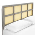 thumbnail image 6 of Modway Sidney Cane Rattan and Wood Full Platform Bed with Splayed Legs in Gray, 6 of 9
