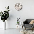 thumbnail image 7 of 14 Inch Retro Vintage French Country Style Round Wooden Wall Clock Silent Battery Operated Non-Ticking Decorative Clock for Kitchen Farmhouse Bedroom Home Wall, 7 of 7