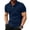 02# Navy, variant on Qwertyu Polo Shirts for Men Solid Casual Collared Short Sleeve Tops Pullover Classic Performance with Pocket Shirts Light Blue S