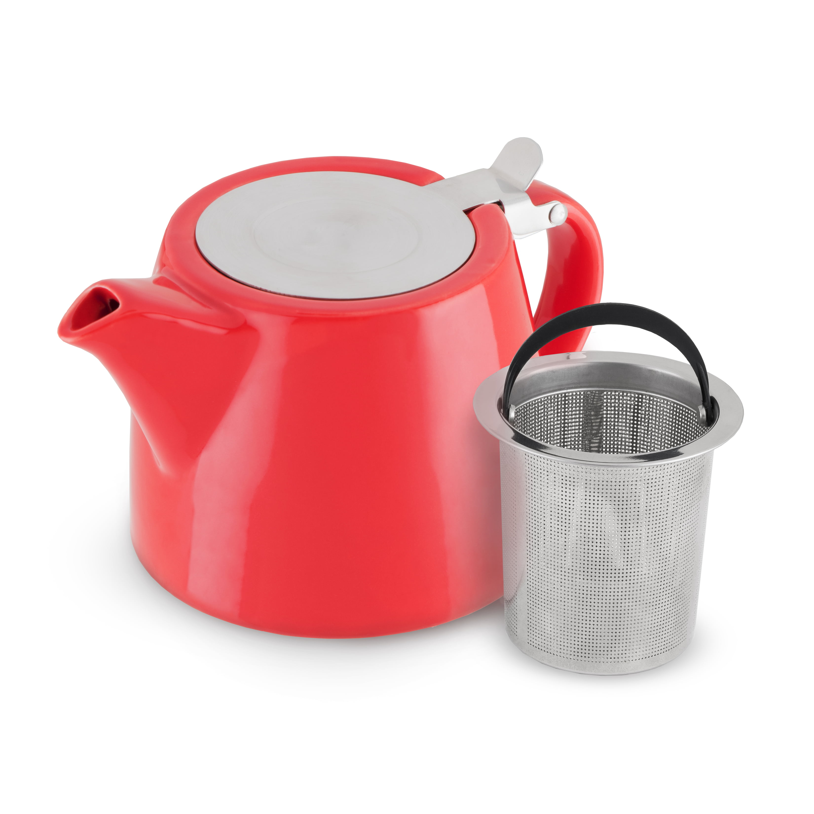 Creative Home 29 oz. Cast-Iron Tea Pot with Infuser, Silver/Pink at Tractor  Supply Co.