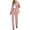 Pink, variant on Sentmoon Two Piece Sets for Women Dressy Blazer for Women and Dress Pants Plus Size Lapel Collar Suit Jackets Loose Solid Color Long Sleeve Tops with Pockets for Cozy Lounge at Home