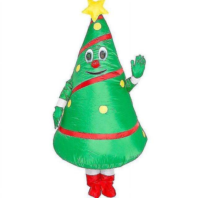 Disfraz inflable de árbol de Navidad, disfraz de fiesta, disfraz soplado, mono para Navidad