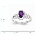 thumbnail image 2 of 10K White Gold Amethyst Diamond Ring, 2 of 2