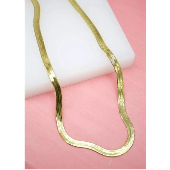 18K Gold Filled Herringbone Snake Chain