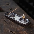 thumbnail image 2 of 1pc Mountain Backflow Incense Burner, Purple Clay Censer for Zen Yoga Home Decor (Without Incense), 2 of 6