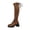 Multicolour, variant on EliteGoogv Womens Leopard Print Over Knee Boots Crinkle Stacked Fold Shaft Chunky Heel Tall Boots For Women Winter Footwear US:8.5