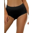 thumbnail image 1 of Ropa interior de algodón para mujeres INSPIRE CHIC con cintura alta y encaje, control de abdomen y cobertura total M Negro, 1 of 4