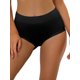 thumbnail image 1 of INSPIRAR CHIC Ropa interior de mujer de algodón con control de abdomen y encaje, cobertura total, color negro, 1 of 4