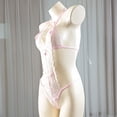 thumbnail image 5 of Women One Piece Lingerie Deep V Lace Bodysuit Babydoll Teddy Underwear, 5 of 5