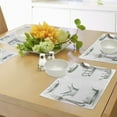 thumbnail image 4 of Ambesonne Grey Place Mats Set of 4, Various Antique Crowns, Standard Size, Pale Green and White, 4 of 6